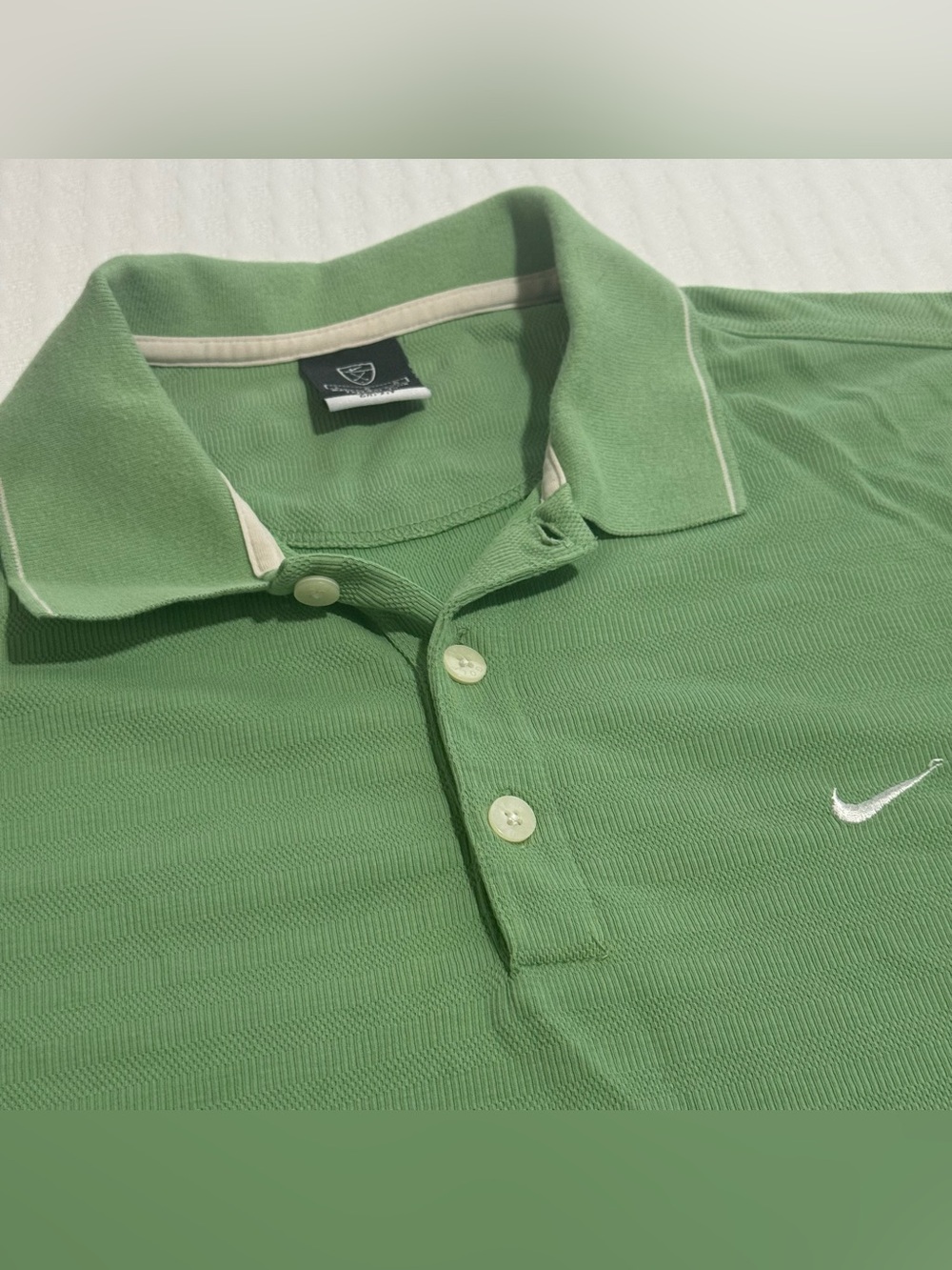 Vintage Nike Golf Dri-FIT Green Polo Shirt Men’s Large Embroidered Swoosh